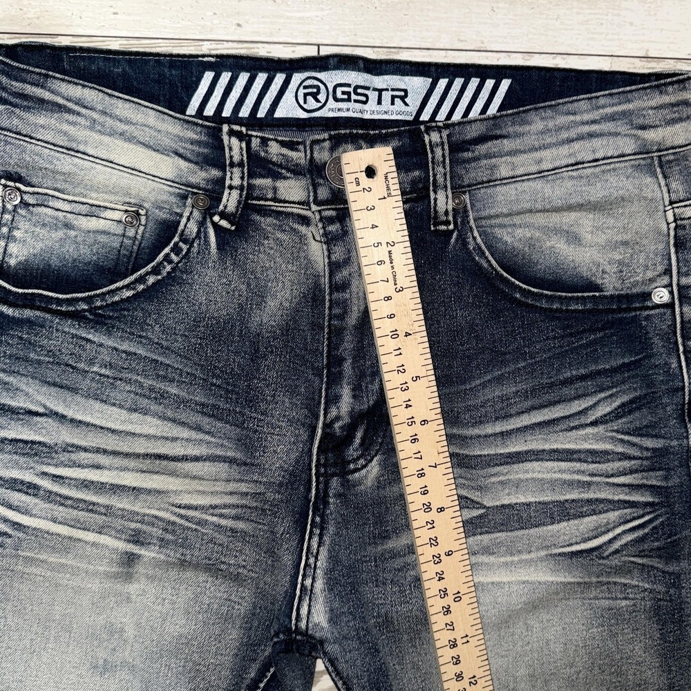 RGSTR Jeans Mens 32x32 Gray Slim Fit Tapered Leg Medium Wash Denim Stretch - Picture 6 of 10